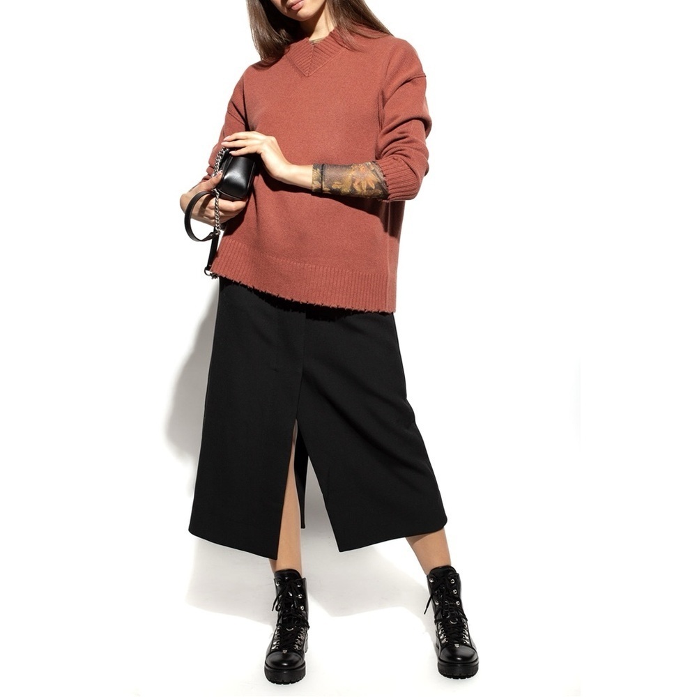 NWT All Saints Jax Cashmere Jumper in Soft Rust Brown Sweater